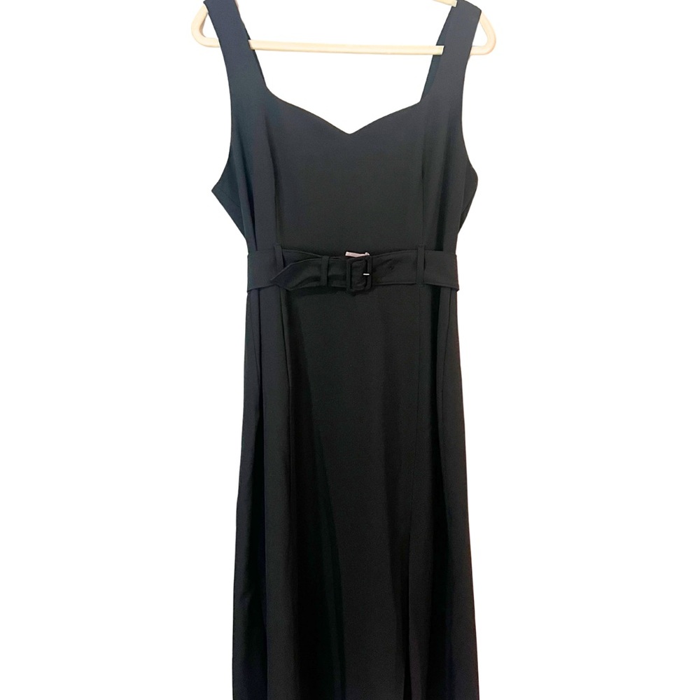 Banana Republic Black Midi Dress with Belt